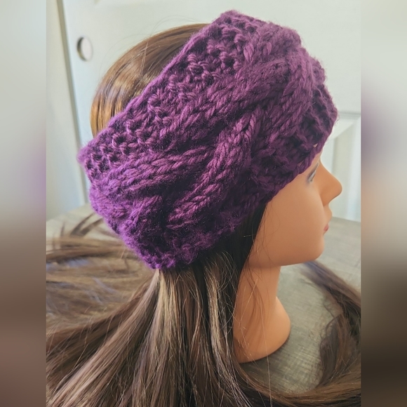 HANDMADE HEADBAND,EARWARMER ONE SIZE ADULT  NEW HANDCRAFTED - Picture 6 of 7